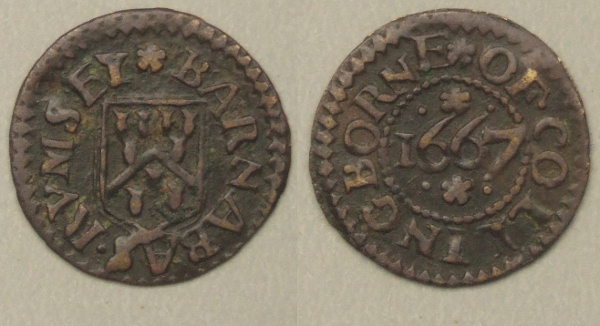 Collingbourne Ducis, Banabas Rumsey 1667 farthing